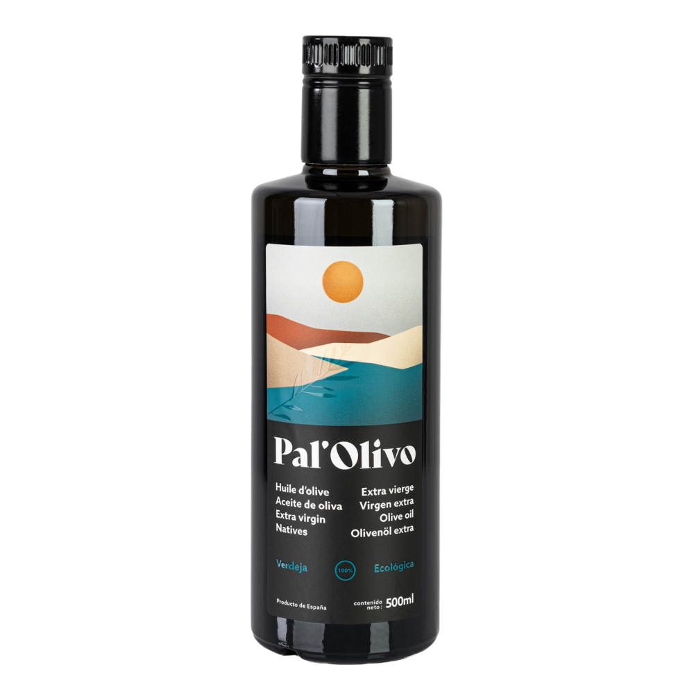 Bouteille Huile d'Olive Vierge Extra Bio Variété Verdeja (500ml) - Pal'Olivo Espagne